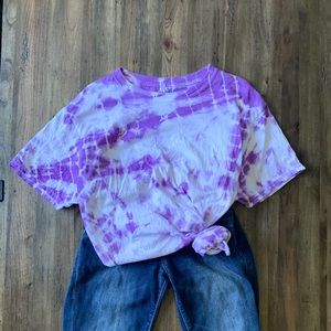 Purple tie dye shirt